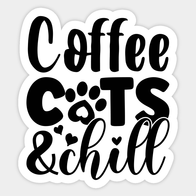 Coffee CATS & Chill Sticker by Misfit04